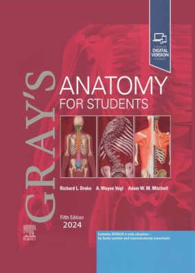 کتاب Gray's Anatomy for students 2024 fifth edition جلد هارد تک جلدی